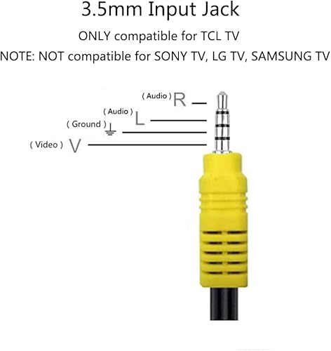 Miniatura 2 de Cable adaptador de video AV por componente para TV TCL, adaptador de entrada 3 RCA a AV