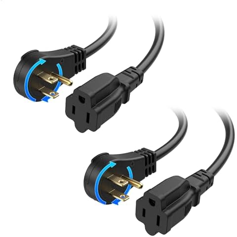 Cable Matters 2-Pack Rotating Flat Plug Extension Cord Cover