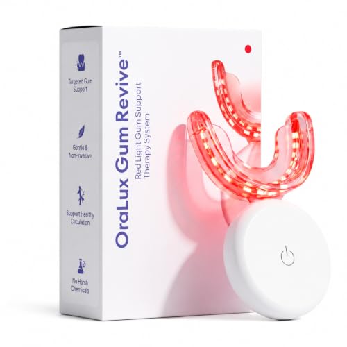 OraLux Gum Revive Red Light Mouthpiece, 630nm Red, Blue & 850nm NIR, 16-Min