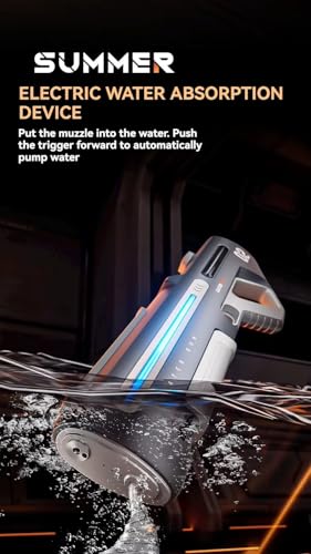 Image of Lumo Brilliant Toys Long-Range Dual Mode Electric Water Gun 350ml Automatic High-Pressure Blaster for Kids & Adults | Water Gun for Holi (White)