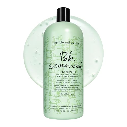 Bumble and bumble. Seaweed Hydrating Shampoo | Gently Cleanses Without Stripping |Improves Scalp Hydration| For Fine to Medium Curly, Wavy, Straight Hair | Liter Size, Pump Sold Separately, 33.8 Fl Oz