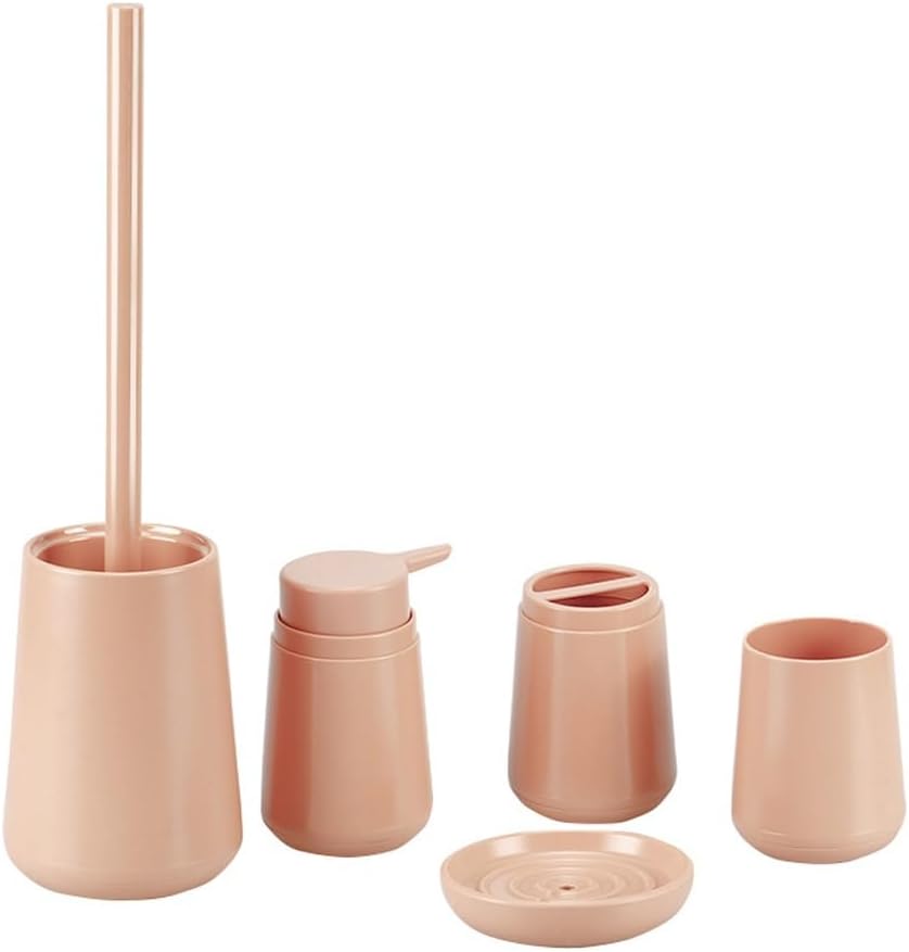 Five-piece Mouthwash Brush Holder Soap Box Bathroom Storage Household Set(E)