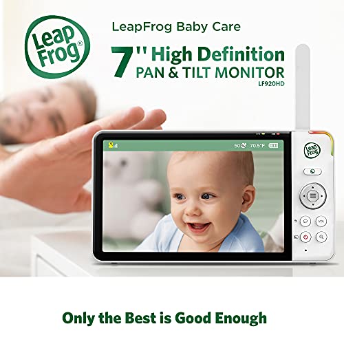 Leapfrog Lf920Hd Color Night Vision Video Monitor, 7" Hd Display, 360 Pan Tilt, Night Light, Temp & Humidity Sensor, Up To 15Hrs Video Time, Range Up To 1000Ft, Secure Transmission #TOP2