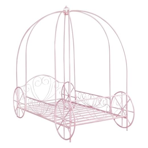Coaster Home Furnishings Massi Coaster Twin Canopy Bed Powder Pink