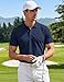 MAGNIVIT Cotton Polo Shirts for Men Moisture Wicking Performance Golf Shirt Short Sleeve Classic Fit Collared T-Shirt Navy Blue XL