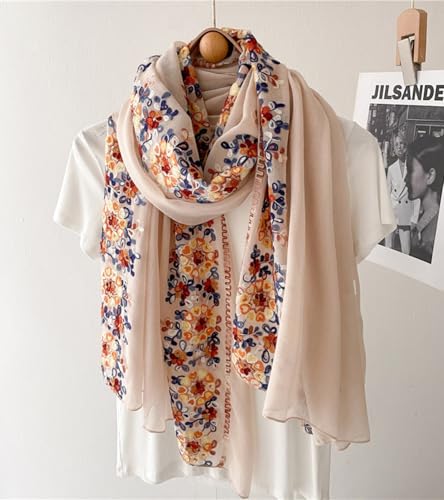 Ethnic Style Summer Sun Protection Desert Tourism Shawl Beach Embroidery Thin Vacation Scarf2