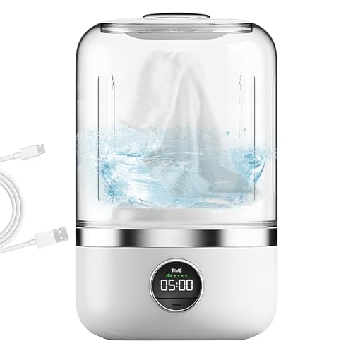 Quorvex Lavadora Portátil De Ropa | Máquina De Lavado Silenciosa,Lavadora Ligera Compacta con 2 Modos de Limpieza para Ropa Interior, Bragas y Calcetines