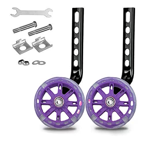 Rueda de entrenamiento para bicicleta, rueda intermitente silenciosa con kits de estabilizador montado para bicicleta de una sola velocidad de 12, 14, 16, 18, 20 pulgadas
