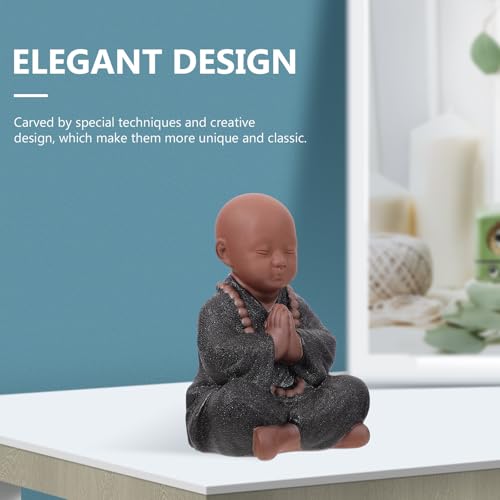 Statue de Bouddha en céramique noire pour apaiser votre espace de travail