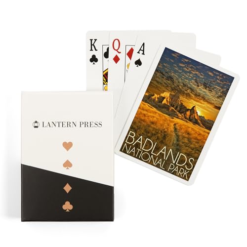 Lantern Press Badlands National Park, naipes póker 52 cartas