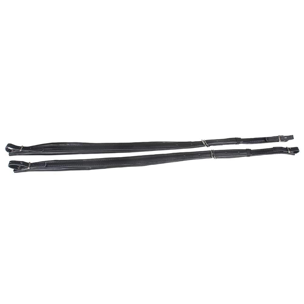 1 par de correas de hombro de cuero de PU de longitud ajustable para acordeón, correas de concertina con acolchado de espuma, material de PU suave y duradero, soporte cómodo para (Negra)