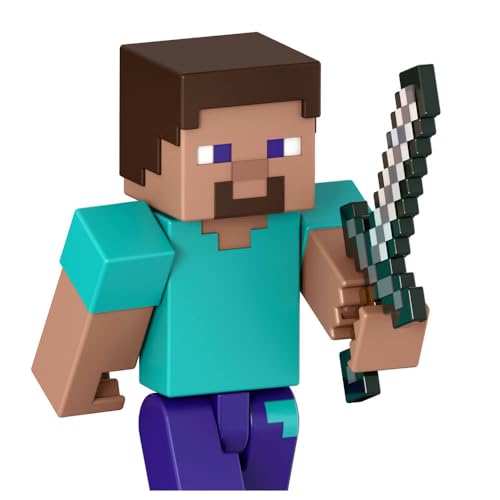 Mattel Minecraft Action Figure & Accessories 2-Pack with Steve in 3.25-inch Scale, Collectible Toy Set - image 3