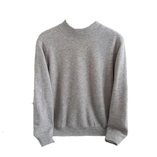 Men's Wool Pullover Half High Collar Long-Sleeve Sweater Warm Knitwear Business Casual Winter Jumper