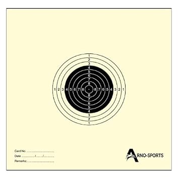 10M Air Rifle Target Cards (4x4in) - Whiteback Paper Off-White