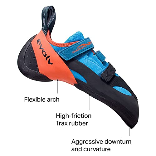 Evolv Sports Men s Shaman Climbing Shoe BLUE ORANGE 4 - Thumbnail 7