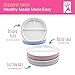 Elk and Friends Kids 6.7” Porcelain Divided Plates with Silicone Suction Sleeves | Suitable for Babies/Kids/Toddlers | Microwave & Dishwasher Safe | Non Slip | Snack Dishes | 4 Pack