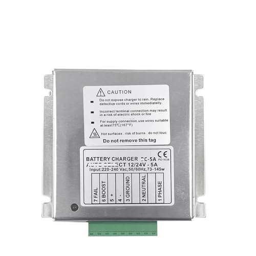 PKHDLYEU Accessori for generatori 5A Caricabatterie di Mantenimento for batterie al Piombo-Acido Caricabatterie di Mantenimento 5A 12V/24V