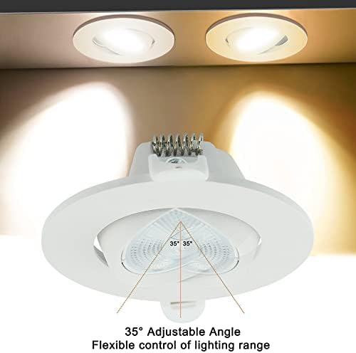 LED Spot Lights Recessed Ceiling Lights, 7W Downlight Adjustable Tilt Twist - Spot Lighting Ultra Slim - 230V Warm White 3000K for Kitchen Bedroom Living Room - 4 Pack
