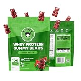 Yumtein Protein Gummy Bears - 15g Complete Protein, 0g Sugar, 0g Fat - Halal Beef Gelatin - Natural Colors - 170 Cal (12-Pack, Watermelon)