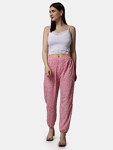 Image of POPWINGS Casual Printed Joggers for Summer || Stylish Women Joggers for Summer || Loose-Fit Pull On Joggers for Women || Women Joggers Pants for Summer