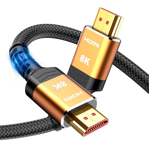 Image of Snowkids 8K 4K HDMI 2.1 Cable 2M, 48Gbps Ultra High Speed HDMI Cable, Gold