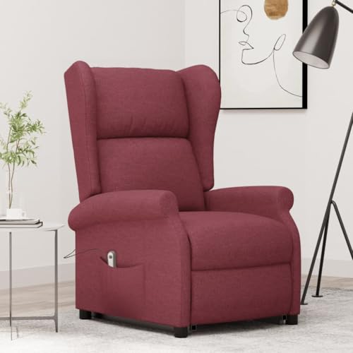 Emmtore Sillón elevable Tela Rojo Tinto