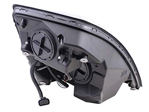 Auto Parts Avenue Replacement Headlight Black for 2004-2018 04-18 VN VNM VNL 200 300 430 630 670 730 780 Pair Passenger Right RH Driver Left LH Side with Free 18" Steering Wheel Cover