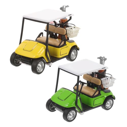 Gatuida Golfwagen Modell Gelb Grün 2er Set