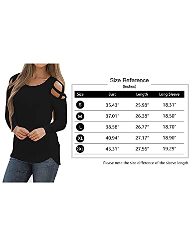 image for Sarin Mathews Womens Summer Strappy Cold Shoulder Long Sleeve Tunic To