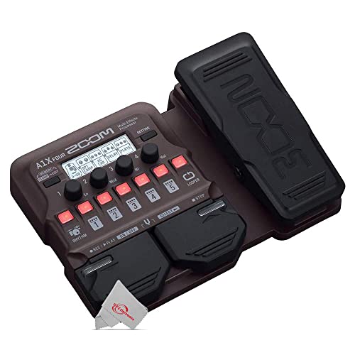 Zoom A1X Four Acoustic Instrument Multi-Effect Processor + Pig Hog Pp9V Pig Power 9V Dc 1000Ma Power Supply #TOP6