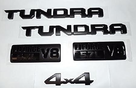 Amazon Oem Toyota ツンドラ 無地の黒 エンブレム 5枚セット 上塗りなし W 4x4エンブレム エンブレム 車 バイク