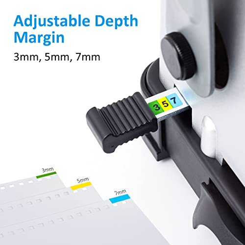 Tianse Binding Machine, Wire Binder Machine 34 - Square Size Holes, Punching 120 Sheets, Bind 12 Sheets Book Maker With 100Pcs Of 3/8" Wire Binding Ring For Letter Size, A4, A5 Or Smaller Sizes #TOP3