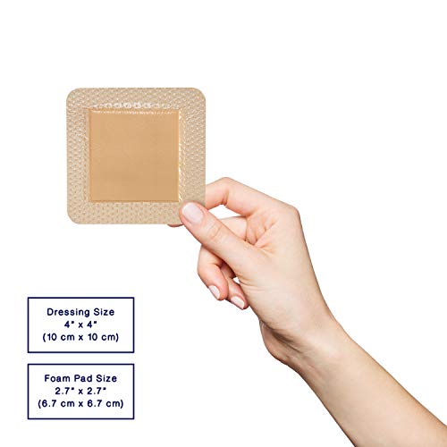 Medvance Tm Silicone - Bordered Silicone Adhesive Foam Dressing Size 4"X4" (2.7"X2.7" Pad), Box Of 5 Dressings #TOP3