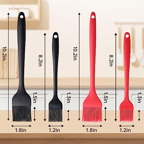 image for Yizerel 4 Pack Silicone Basting Pastry Brushes, Oil Brushes Heat Resis