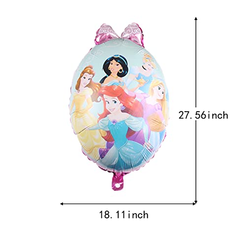 5Pcs Princess Themed Birthday Party Balloons Decorations For Kids #TOP1
