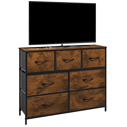 Maxtown Dresser with 7 Drawers, Storage Drawer Organizer, Bedroom Furniture for Closet Dresser, Kids Dresser, Living Room Furniture for Chest Organizer Unit, TV Stand with Storage,