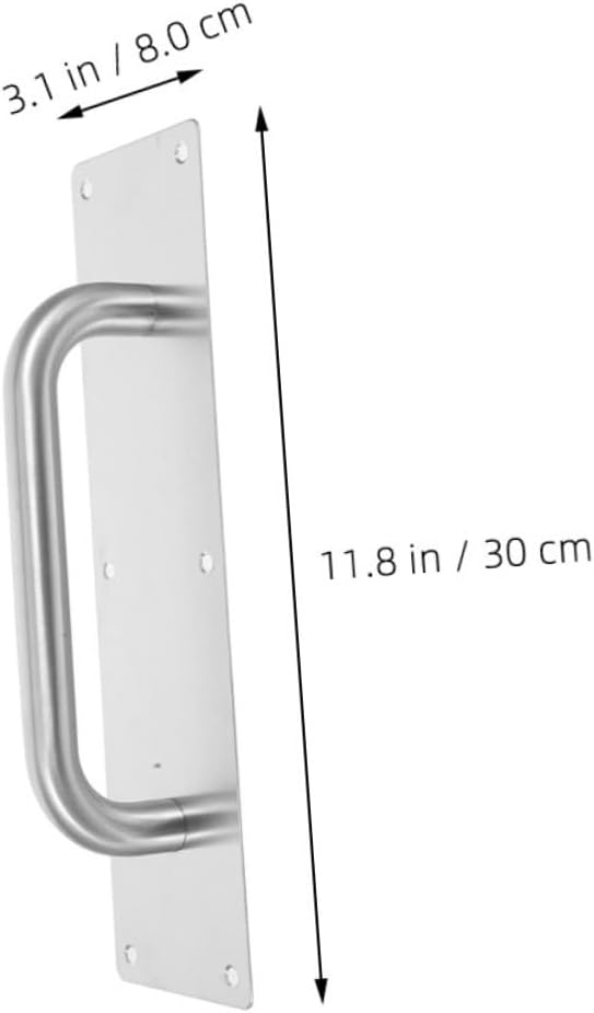 Gadpiparty 2pcs Stainless Steel Push Pull Door Handle Plates for Fire Doors Ergonomic Design for Barn and Garage Use for Outdoor Gates and Fences
