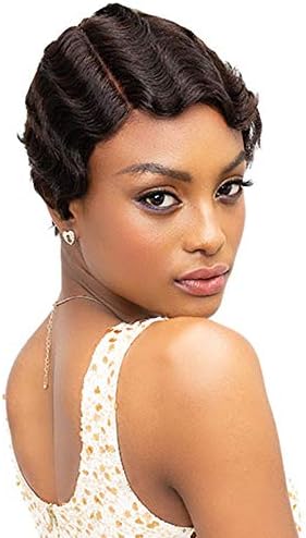 Janet Collection 100% Human Remy Hair Wig Mommy Parting Wig (1B)