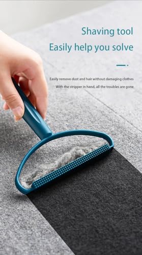 Image of Generic Pet Hair Removal Tool, 2-Sided with Shave and Smooth Surfaces, Large Size, Pet Cleaning Brush for Furniture (Rock Blue)