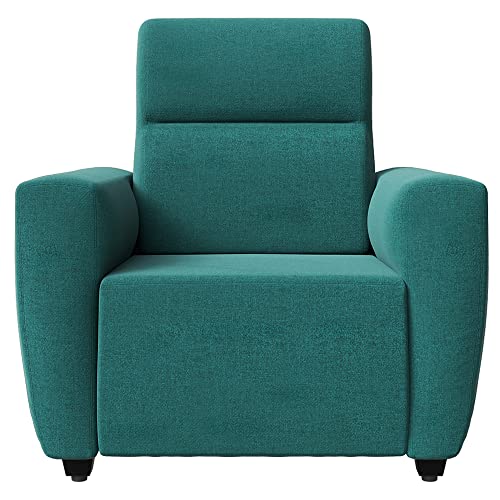 Image of Wakefit Sofa Set | 3 Year Warranty | Sofa 4 Seater, 4 Seater Sofa for Living Room, Wooden Sofa Set, Sofa Set 2+1+1 Seater - Belize(Reflection : Aqua Blue)