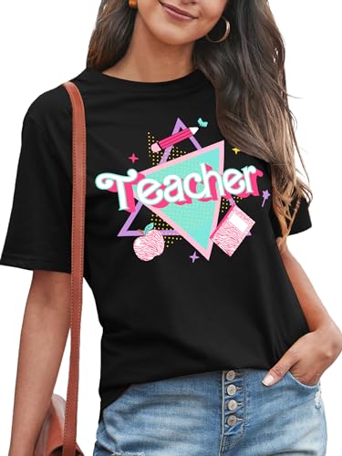 LHBNK Teacher Shirts Women ABCD Teacher Tshirt Teacher Life Shirt Tops Back to School Gifts Casual Summer Tops - Image 4