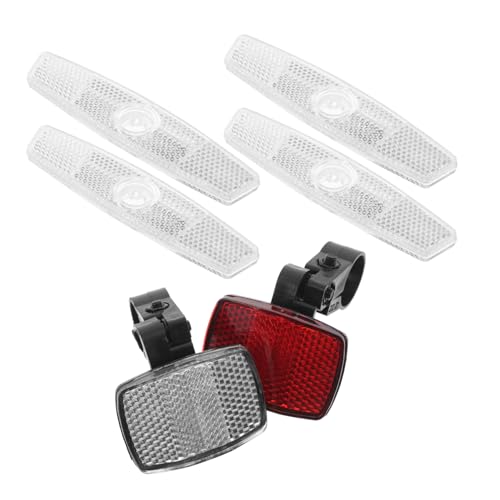 SOESFOUFU 6pcs Bike Front and Rear Reflectors Safety Reflectors for Night Riding Easy Installation Motorcycle Accessory Durable