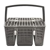 Praktisches Design: Der graue Kunststoffkorb hat einen Griff für einfaches Tragen. Die Maße betragen ca. 211 mm in der Höhe (inkl. Griff), 120 mm in der Höhe (ohne Griff), 232 mm in der Länge, 156 mm in der Breite und 142 mm in der Tiefe.