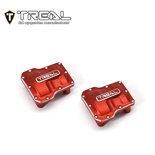 Caches d'essieu TRX-4M TREAL rouge : la solution contre la casse en 1/18