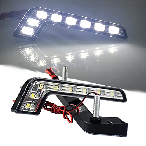 Luz Diurna DRL para Auto 12V, 8 LED Blanco Impermeable miniatura 1