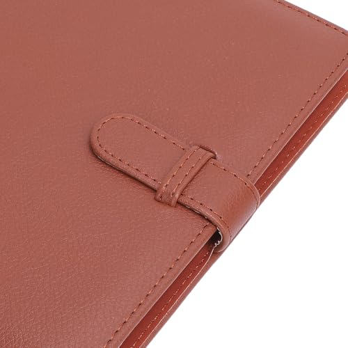 XUMIUZIY Wallet PU Leder Fotoalbum, Fotoalbum Secure Tear Resistant Multi Purpose für Breite 400 300 210 Kamera (BROWN)