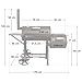 TAINO Yuma XXL 90kg Profi-Smoker massiver Räucherofen Holzkohle schwarz 3,5mm Stahl