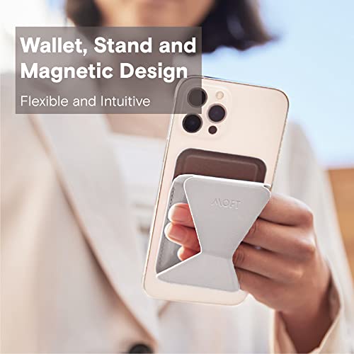 Image of MOFT MagSafe Wallet Stand for iPhone 14 /13 /12 Series MagSafe Compatible Phone Stand with 3 Viewing Angles (Misty Cove)
