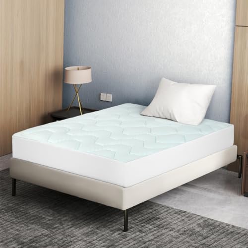 Dreamz King Single Mattress Topper, Cooling 3 cm Egg-Crate Memory Foam, 40% Bamboo Fibre, Breathable Layered Fabric, Anti-Slip, Ideal for King Single Bed, Fitted Mattress Protector