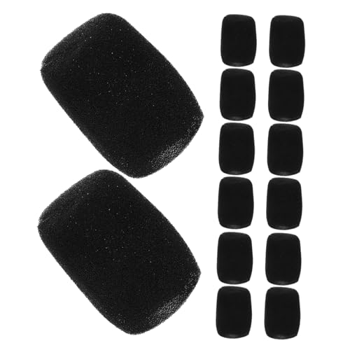 Réduction du bruit du microphone améliorée avec la housse en éponge noire Mikinona 15 pièces